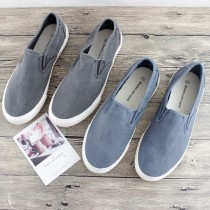 韓國水洗做舊平口帆布鞋v3665